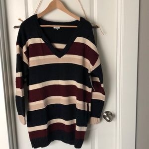 Long sweater tunic with pockets